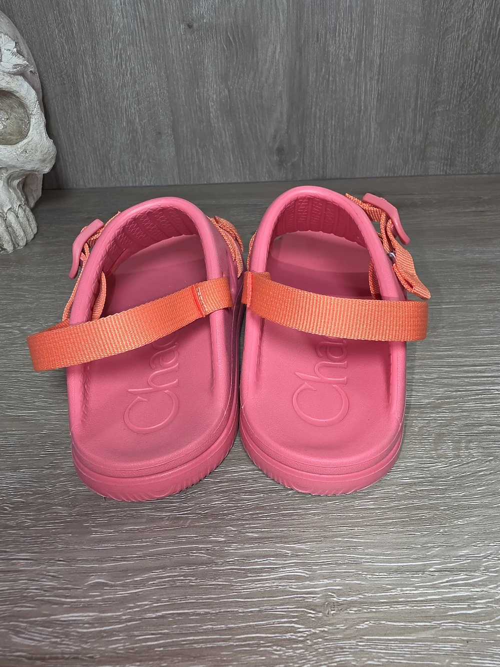 Chacos Chillos Sport Kids Pink/Orange Sandals Secure Back Strap Size 3M Big Kids